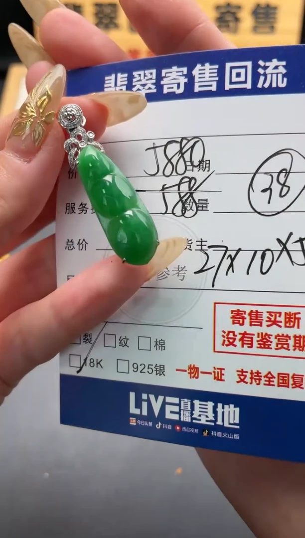 颈饰18K金镶嵌翡翠10146795