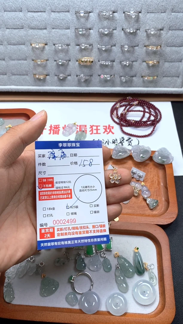 颈饰银S925镶嵌翡翠靡*1