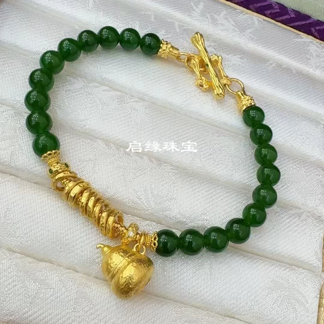 足金百搭奶葫芦手链