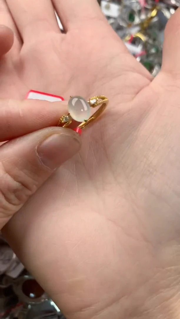 银S925镶嵌戒指翡翠222   7