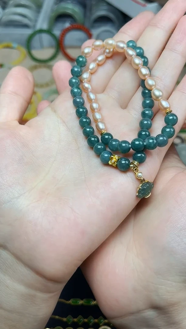 未镶嵌手串翡翠多圈手串06