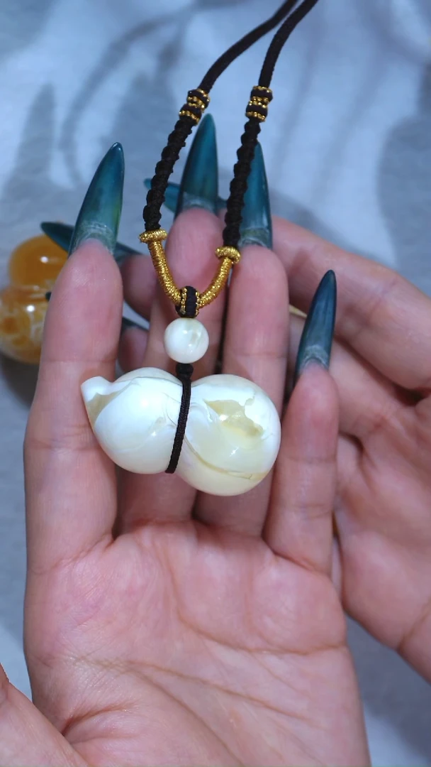 手链琥珀未镶嵌典藏级漆瓷白荧光葫芦