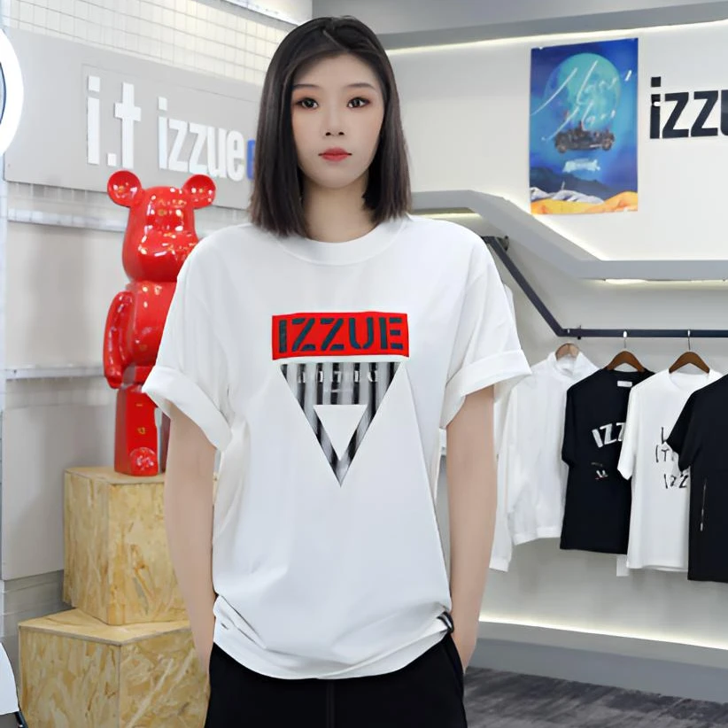 i.t izzue【高端线】夏季男士冰爽百搭短袖T恤户外运动男女同款t桖F