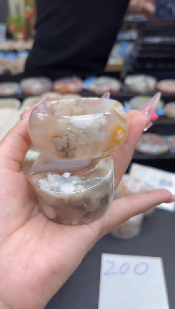 未镶嵌手镯石英质玉308(55圈赠送镯心)