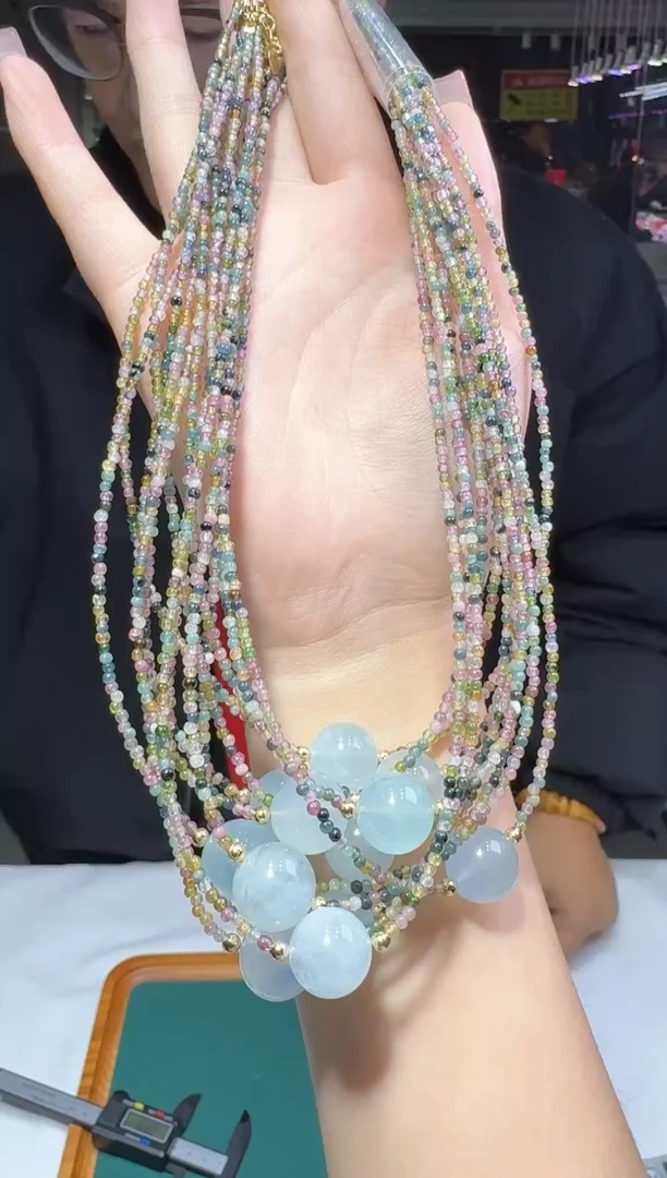 【闪购商品】海蓝宝石颈饰未镶嵌多样性发一件 408