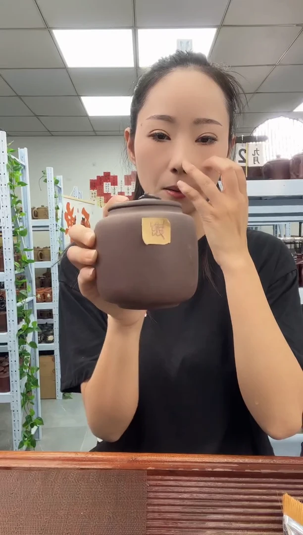 宜兴原矿紫砂全手工盖杯小