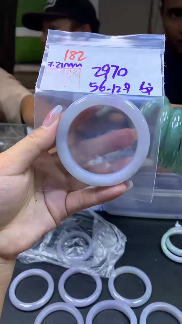 定制翡翠未镶嵌182手镯56纹+2970元+拍一发一