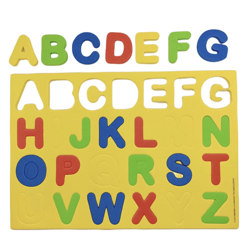 EVA手工DIY玩具泡沫贴片 幼儿益智启蒙加厚彩色字母拼图数字拼图