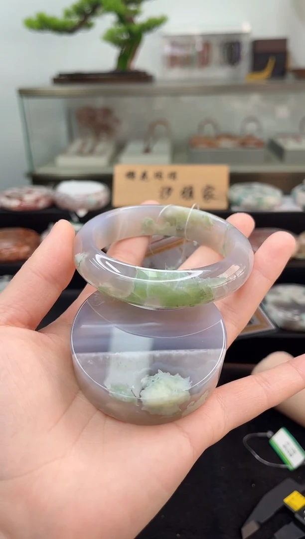 未镶嵌手镯石英质玉60圈口（赠品镯心）3S1001