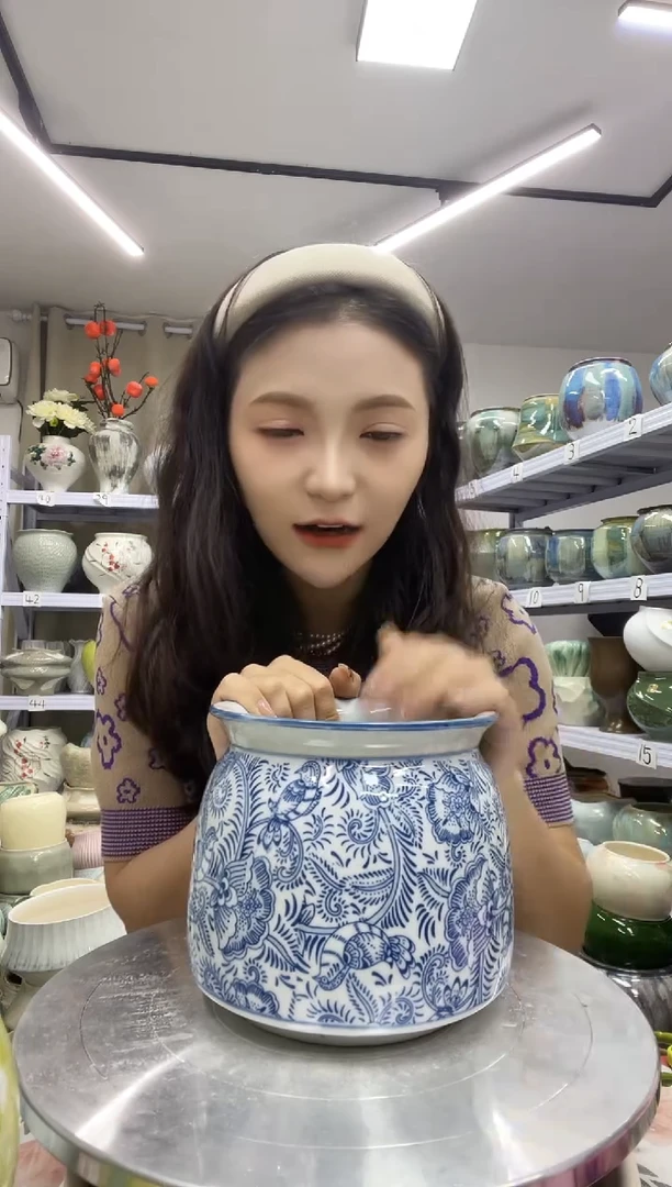 10.7号】陶瓷花盆直播链接  高：   口