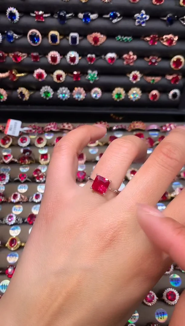 【闪购商品】红宝石戒指银S925镶嵌1