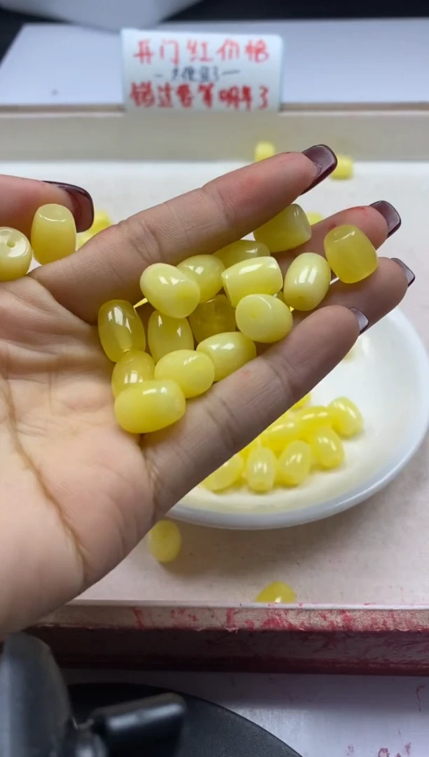 【闪购商品】蜜蜡颈饰未镶嵌w916蜜蜡桶珠*5个
