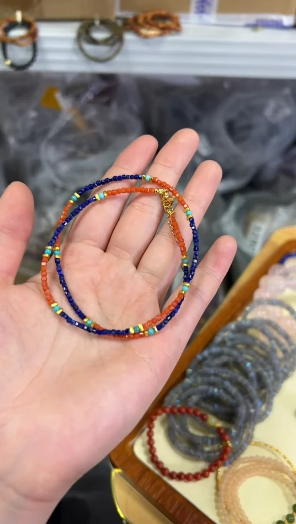 【闪购商品】青金石项链未镶嵌青金石南红玛瑙项链[383]