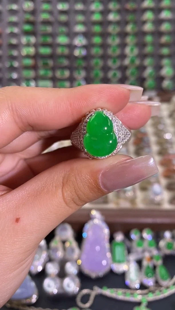 未镶嵌戒指翡翠天然缅甸A货翡翠未镶嵌 粉丝福利