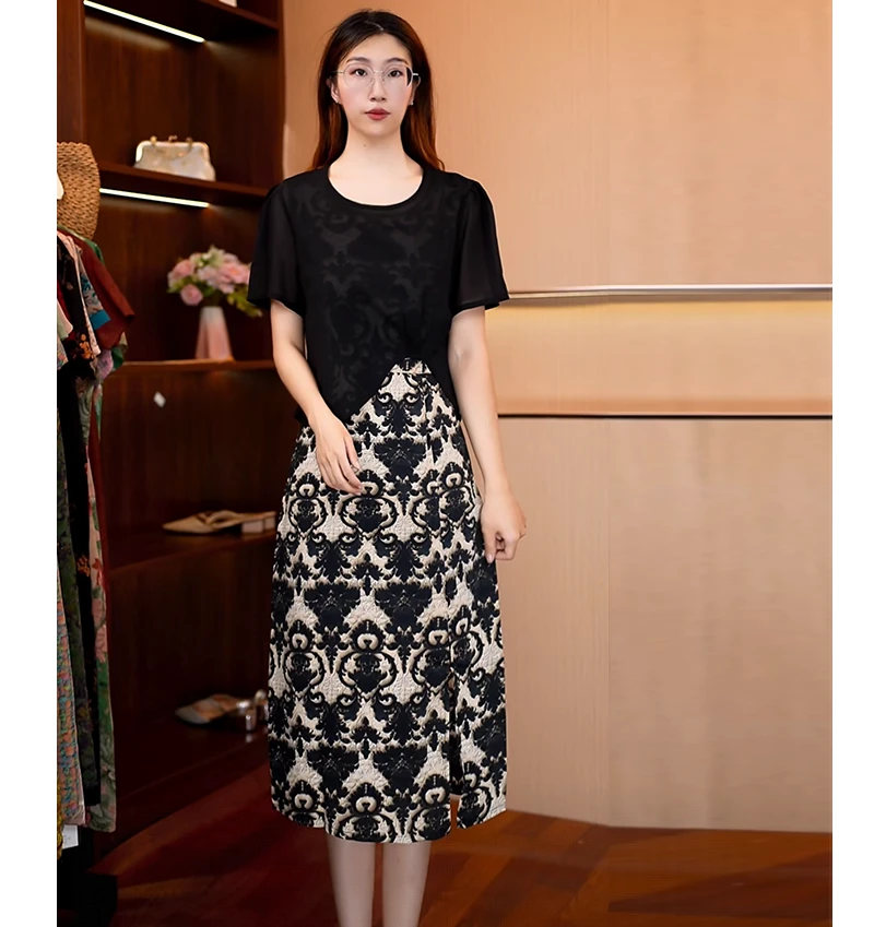 【真两件黑桃A】新款显白遮肉连衣裙U2