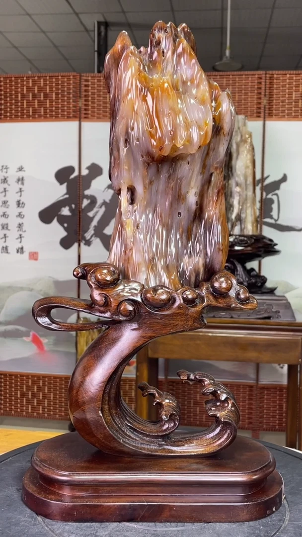 未镶嵌珠宝奇石硅化玉高45