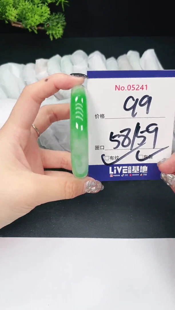 未镶嵌手镯翡翠05241