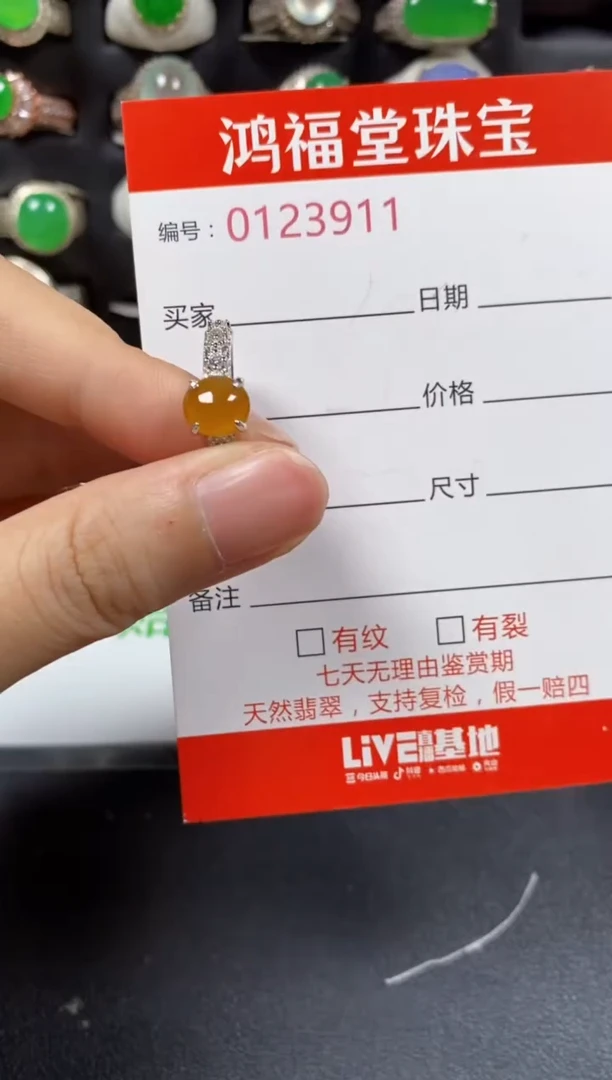 银S925镶嵌戒指翡翠3911