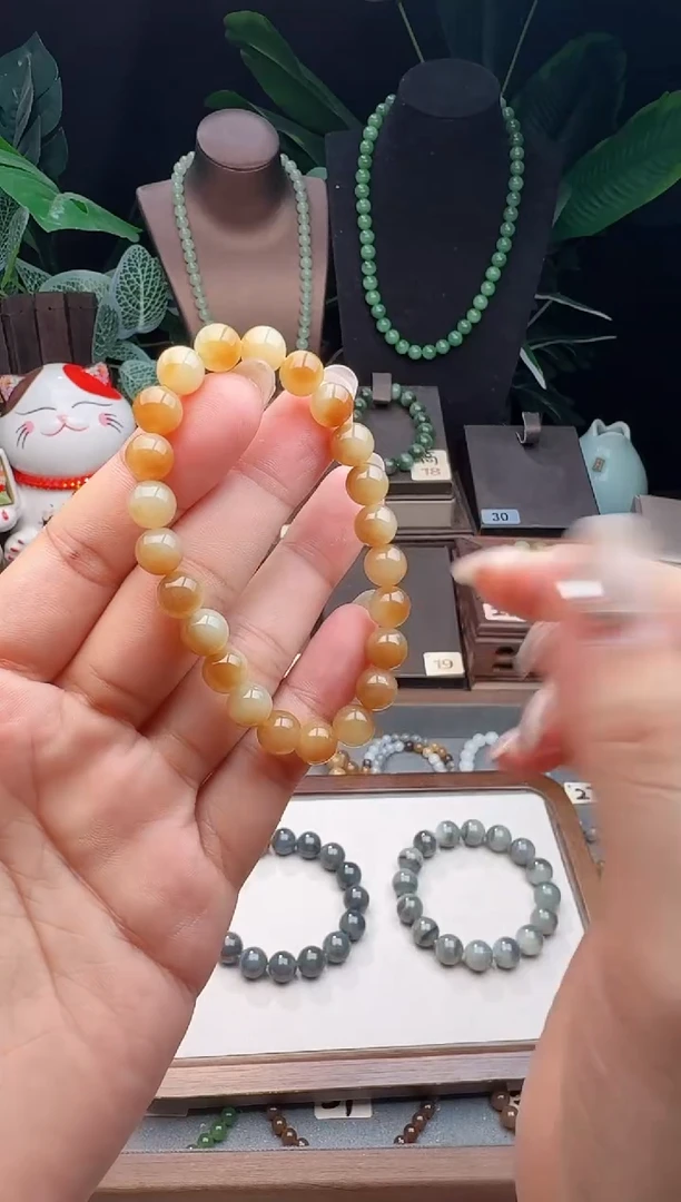 未镶嵌手串和田玉精品8m新疆且末糖白手串