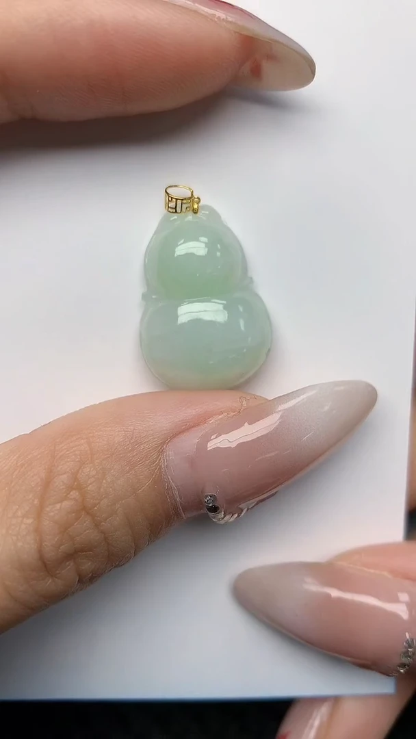 【闪购商品】翡翠颈饰18K金镶嵌天然翡翠A货