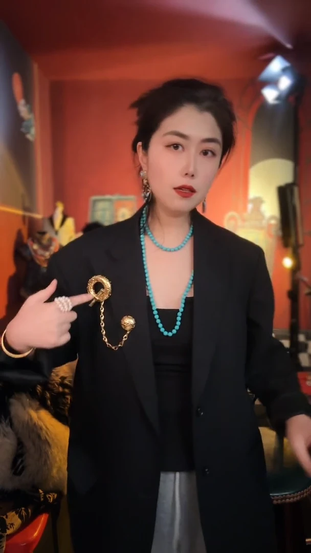 合金无合金无复古百搭素金金球胸针