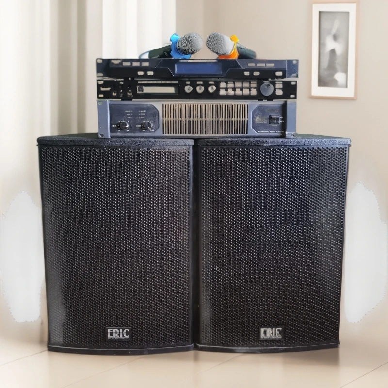 8新  不包邮镭克进口12寸专业音响四件套512家庭K歌二手音响套装