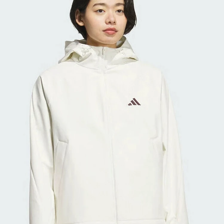 【滔搏联动】adidas阿迪达斯女子流光风梭织连帽外套KC0055