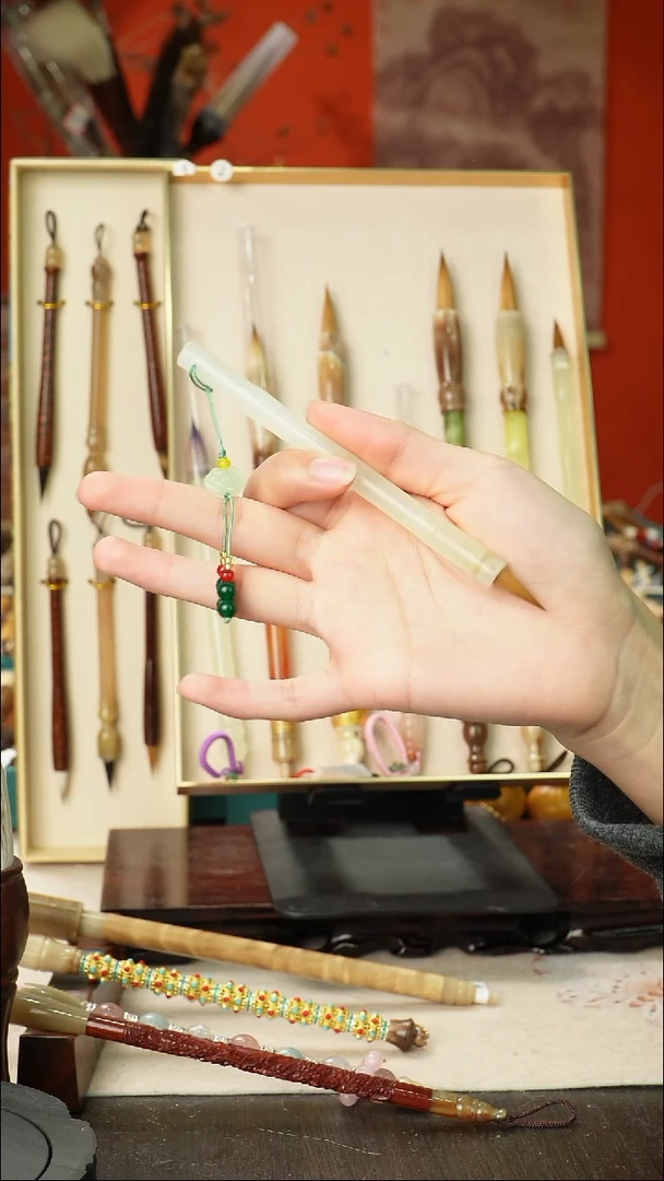 孤品高货毛笔链接 清水试笔 蘸墨不退