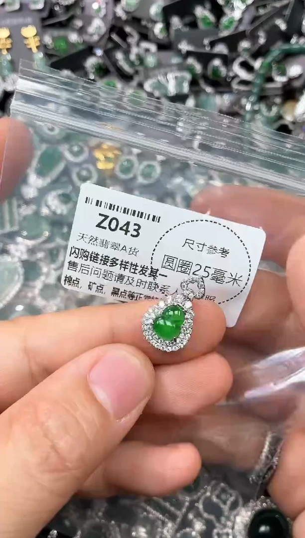 翡翠未镶嵌颈饰Z043吊坠