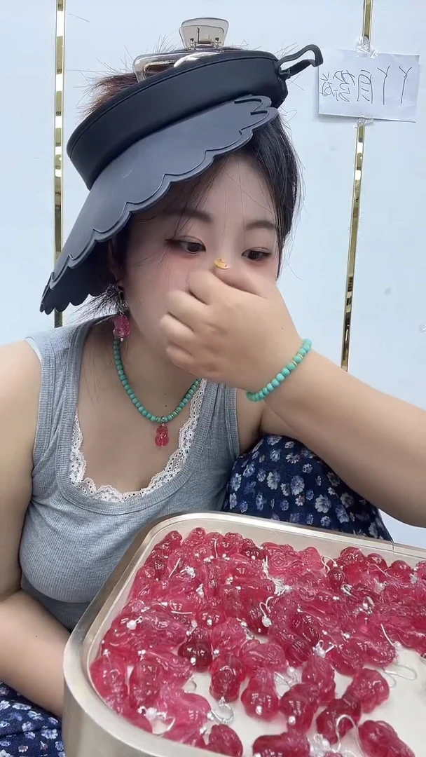玛瑙/玉髓颈饰合金3021红色单个