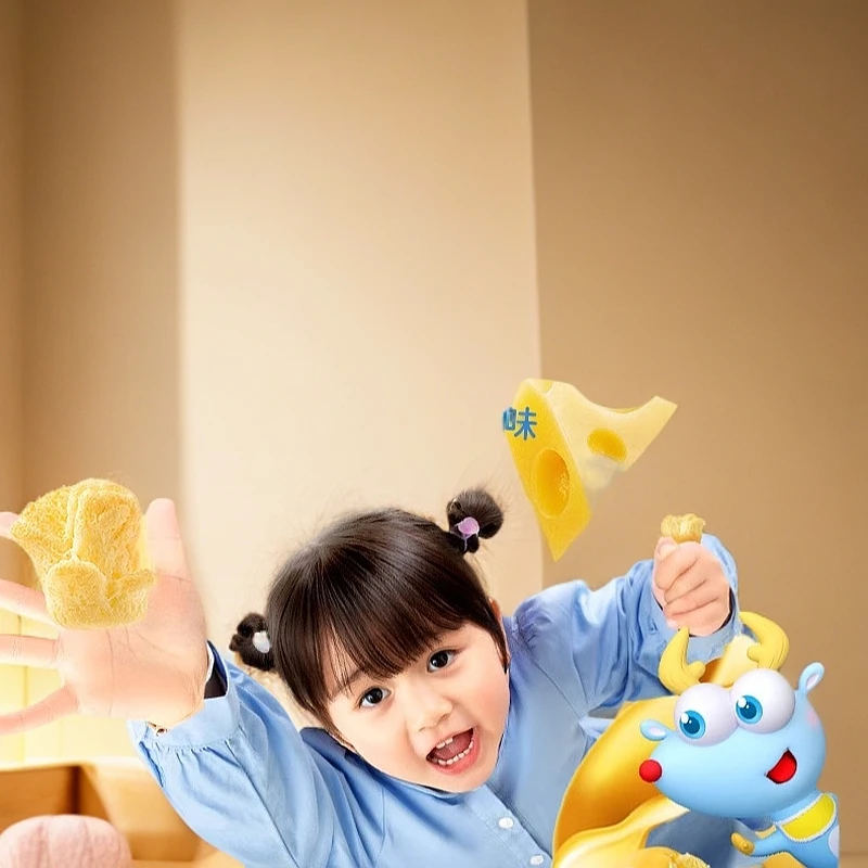 小鹿蓝蓝芝士奶酪酥酥爆米花