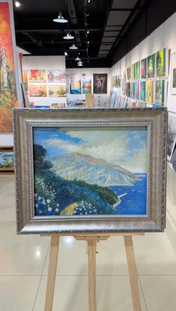 精品手绘油画作品《风景》40*50内框发