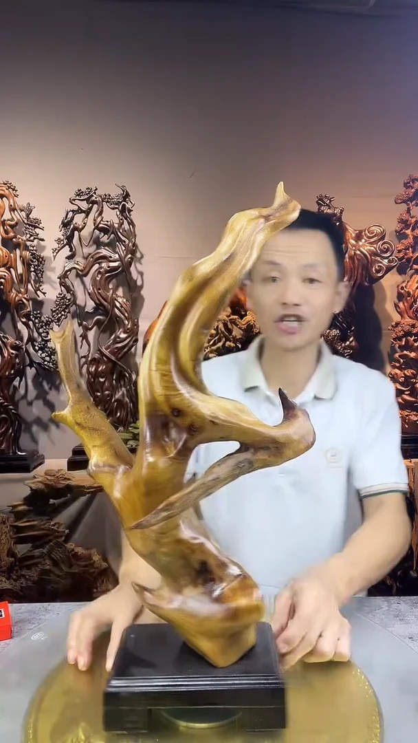 金丝楠菘*楊小叶桢楠随行摆件58