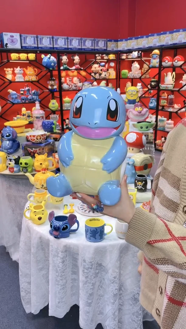 【闪购商品】.@@陶瓷杰尼龟储物罐