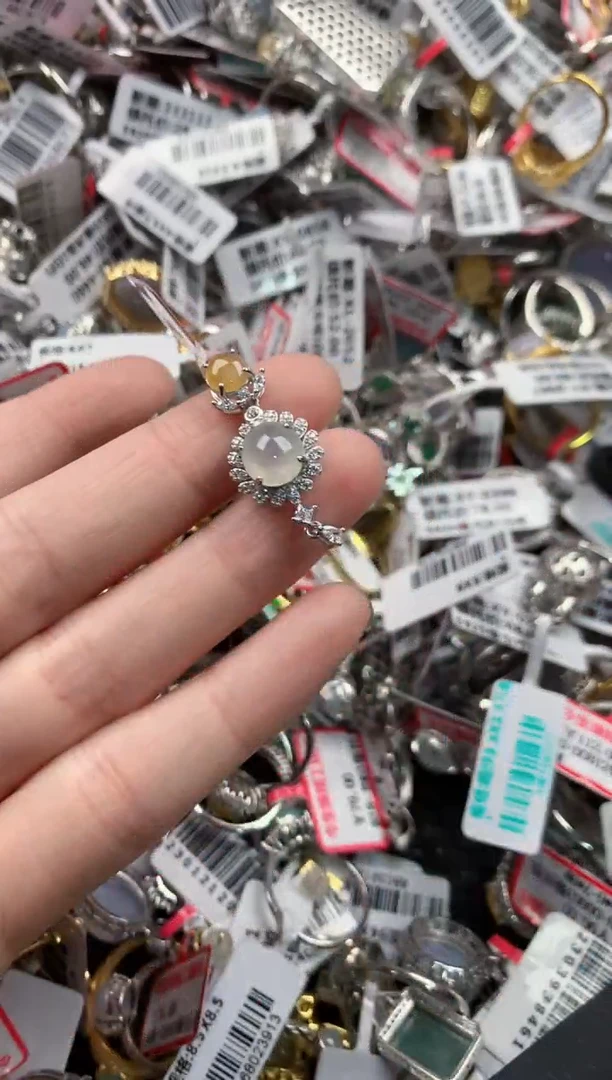 银S925镶嵌戒指翡翠222  3