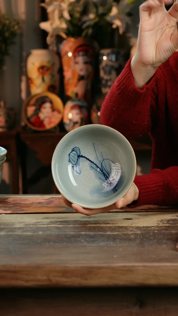 【闪购商品】瓷片景德镇纯手工釉下彩精品花瓶