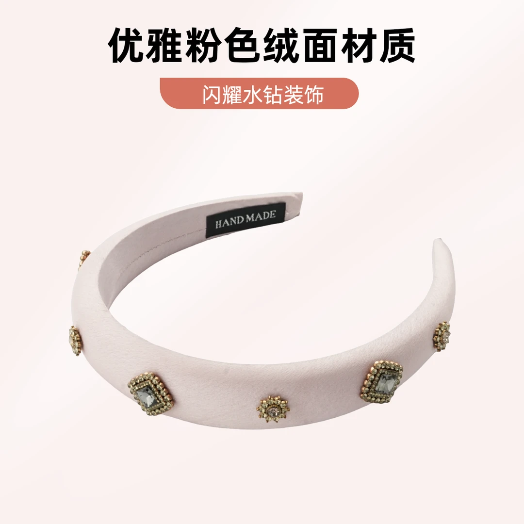 【定制发箍】波西米亚可爱风粉色发箍F8087气质轻奢网红发夹头饰