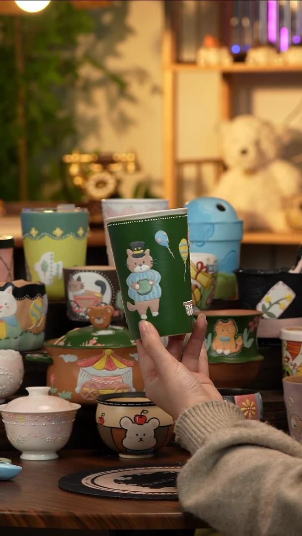 杯子瓷A139景德镇原创手工陶瓷