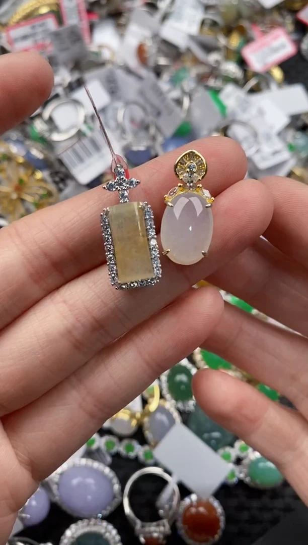 银S925镶嵌戒指翡翠333               8