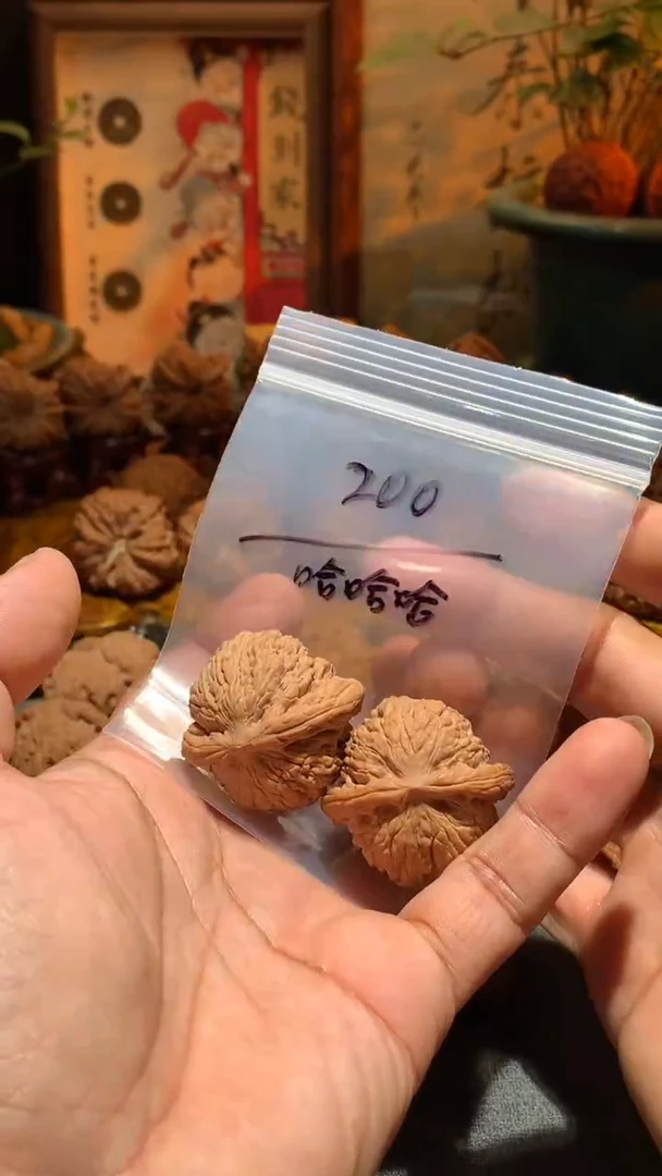 把件桃核哈**。丰泰文玩 老树密纹38 尺寸左右盘玩打底不支持退换