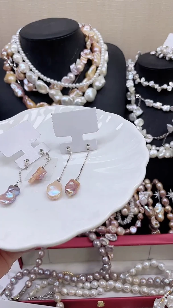 未镶嵌耳饰淡水珍珠【纯恬饰品】（多样性发货发一）