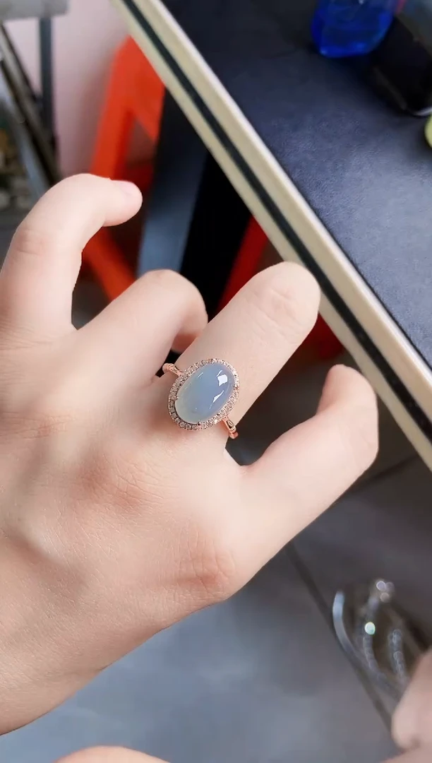 翡翠戒指银S925镶嵌564898