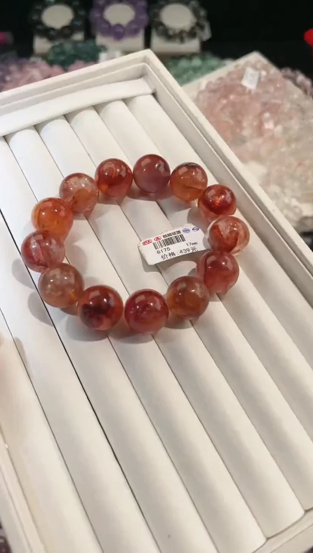 水晶手链未镶嵌多样性发一胶花17mm