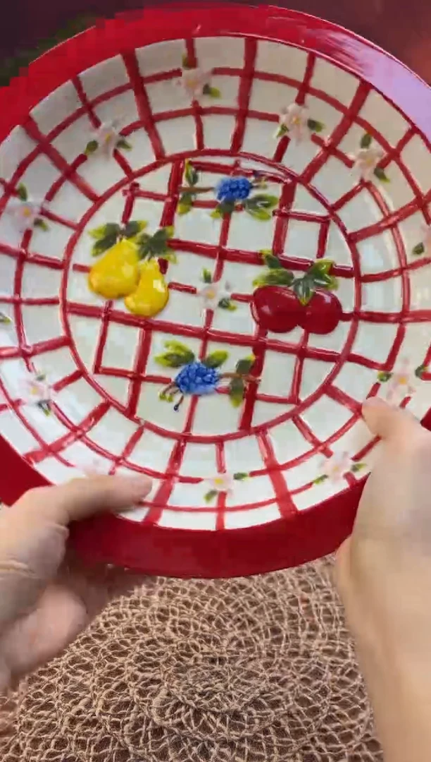 瓷游礼家居 果盘 裂