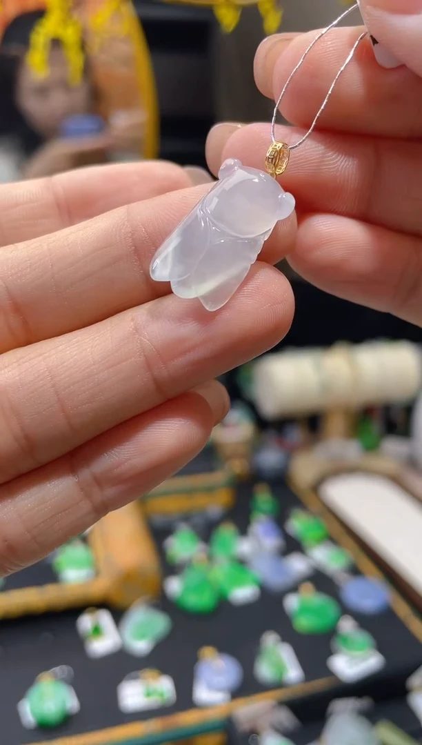 【闪购商品】翡翠颈饰18K金镶嵌假一赔三