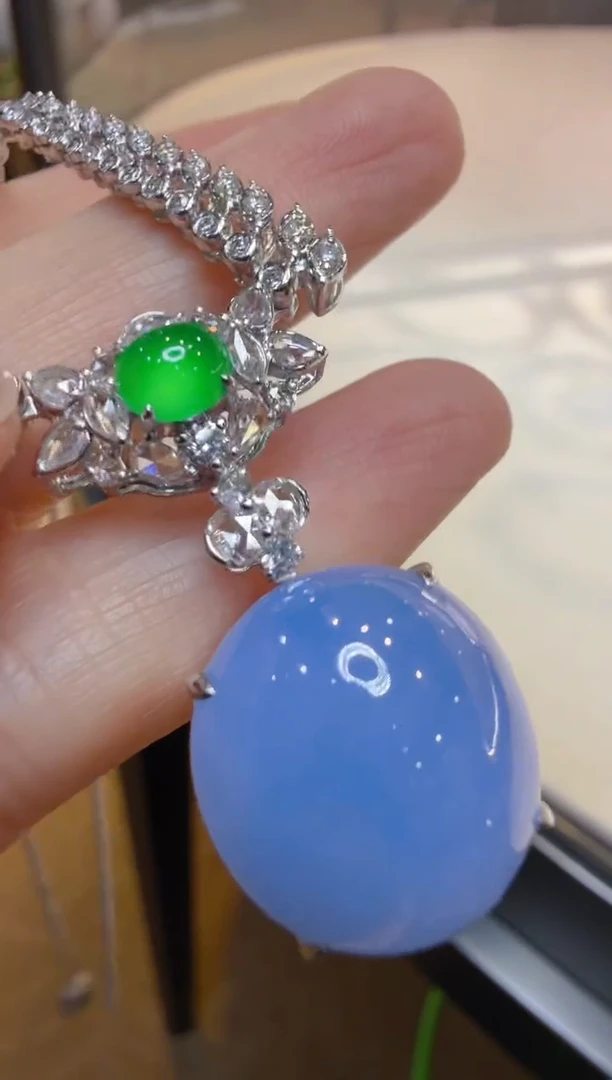 套链18K金镶嵌翡翠多样性团购发一件