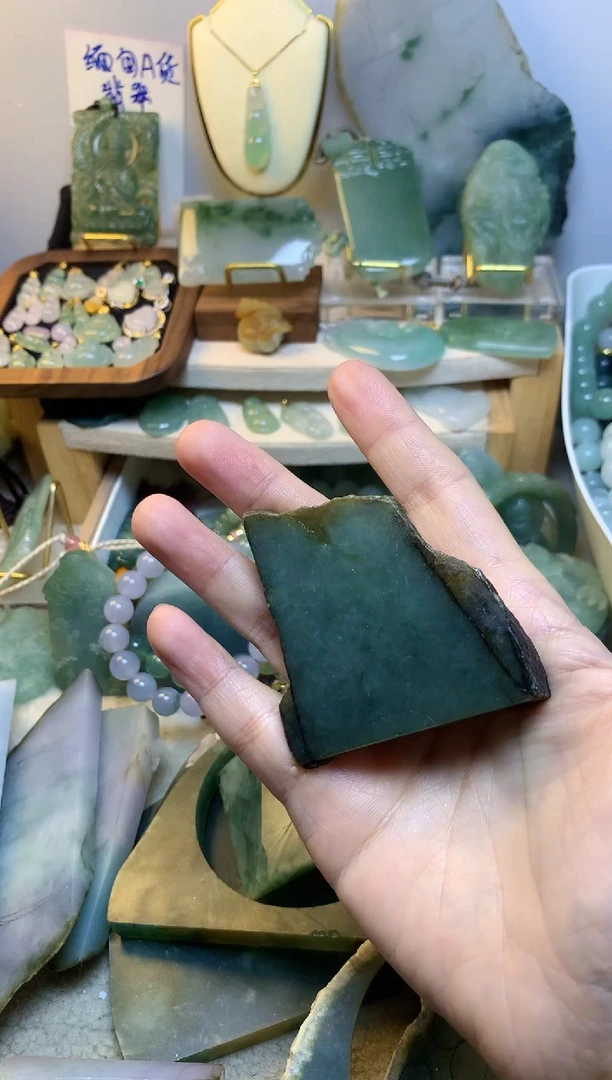 未镶嵌挂件翡翠花* 缅甸A货翡翠，没有运费险
