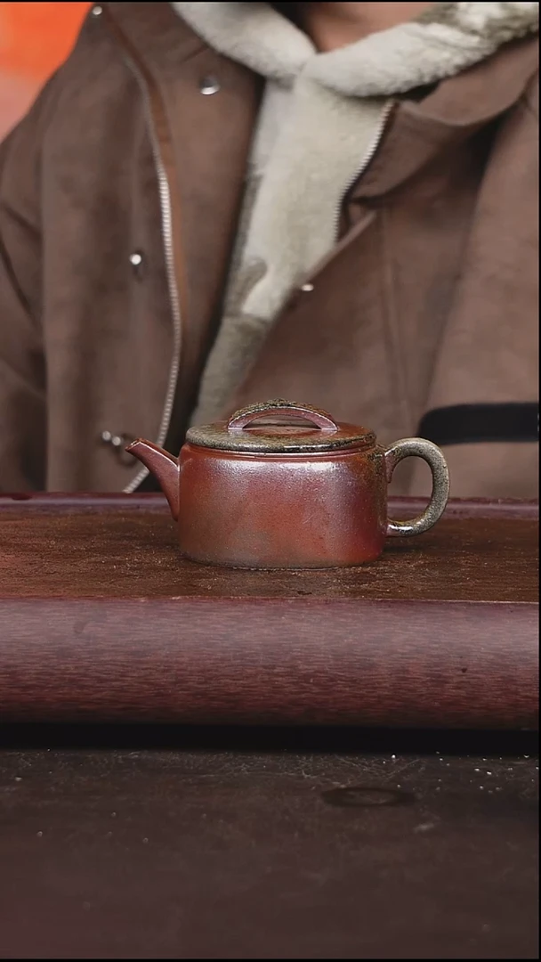茶壶紫砂柴烧 汉瓦