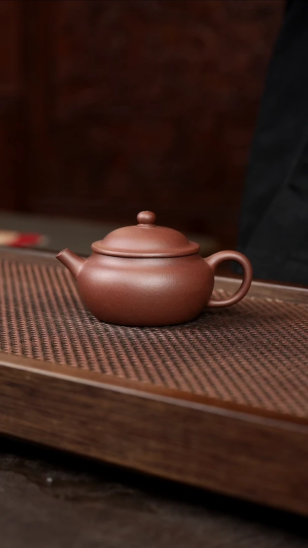 茶壶紫砂紫泥桑圆
