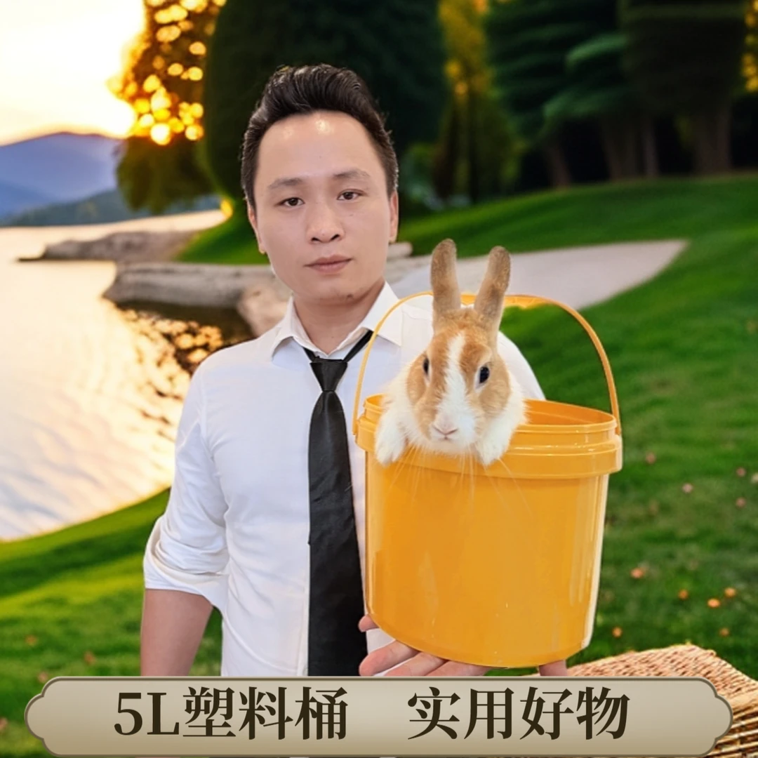 5L圆桶家用手提耐摔加厚桌面垃圾桶带盖塑料桶茶桌专用客厅